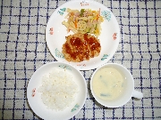 🌺３月２１日の給食とおやつ🌺